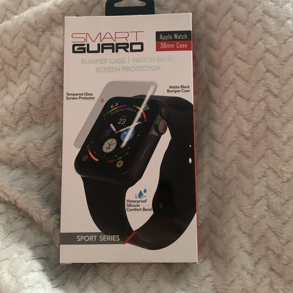 Apple 38mm Matte Black Smartwatch Case protection watch band. New never opened